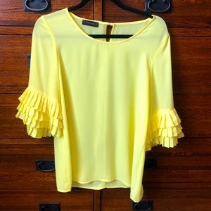 Arggido bright  yellow blouse. Size 10